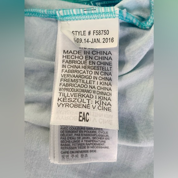 MARMOT Turquoise Strapy Dress with shelf bra, Large. - Picture 9 of 11